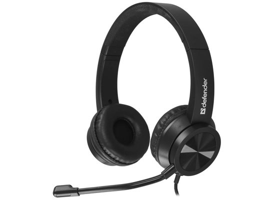 Наушники с микрофоном проводные Defender Tune 150 черные